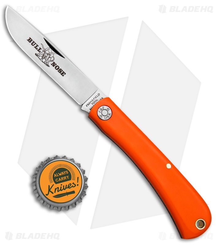 GEC #71 Farm & Field Bull Nose - Slip Joint Knife | Orange Delrin