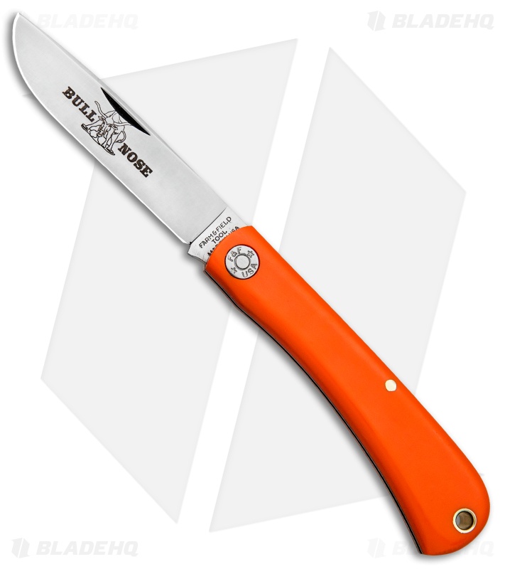GEC #71 Farm & Field Bull Nose - Slip Joint Knife | Orange Delrin