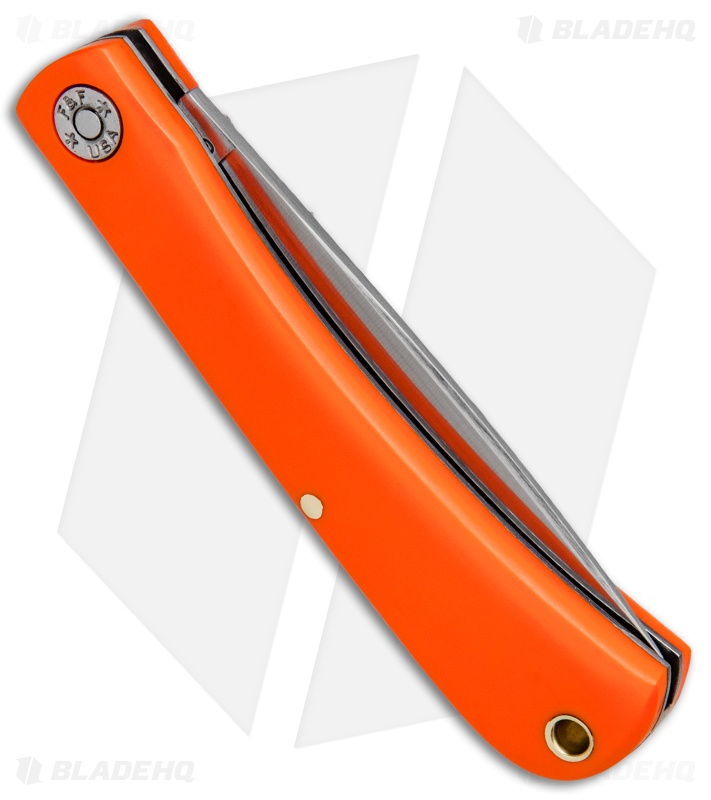 GEC #71 Farm & Field Bull Nose - Slip Joint Knife | Orange Delrin