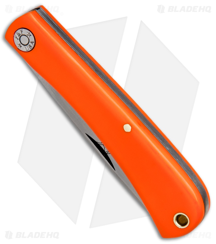 GEC #71 Farm & Field Bull Nose - Slip Joint Knife | Orange Delrin