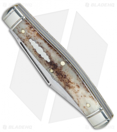 GEC #81 Northfield UN-X-LD Bull Moose Pocket Knife 3.8" Appaloosa Bone 811217