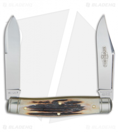 GEC #81 Northfield UN-X-LD Bull Moose Pocket Knife 3.8" Sambar Stag 811217