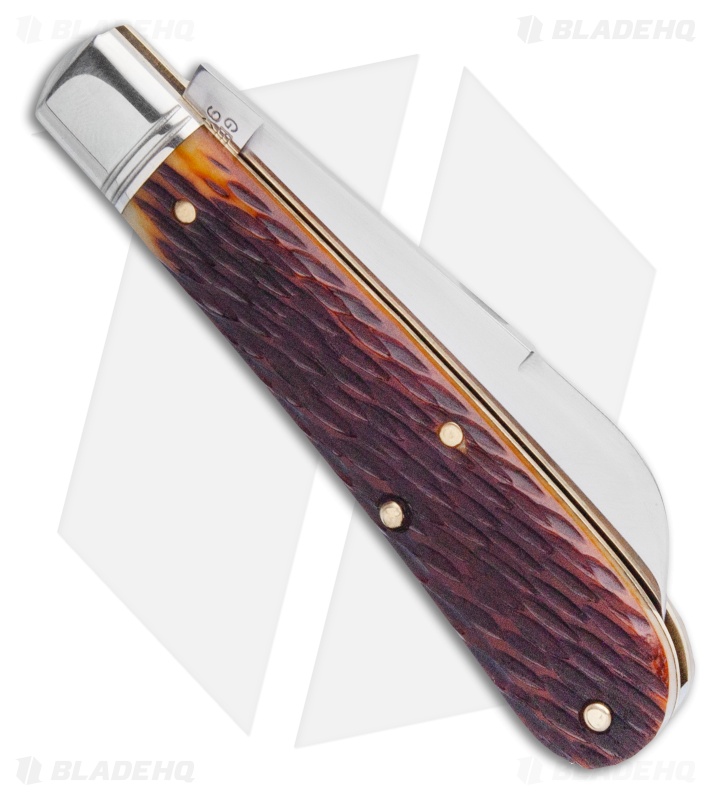 GEC #93 Northfield UN-X-LD Ram's Foot Pocket Knife 3.8" Antique Autumn Jigged 