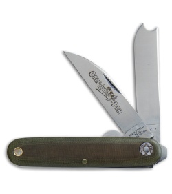 GEC #35 Farm & Field Calf Pen Pocket Knife 3.6" OD Green Micarta 350217