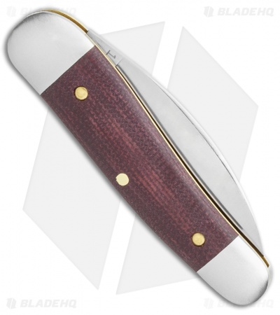 GEC Tidioute Cutlery Little Rattler Traditional Pocket Knife Red Coral Micarta