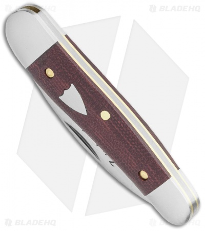 GEC Tidioute Cutlery Little Rattler Traditional Pocket Knife Red Coral Micarta