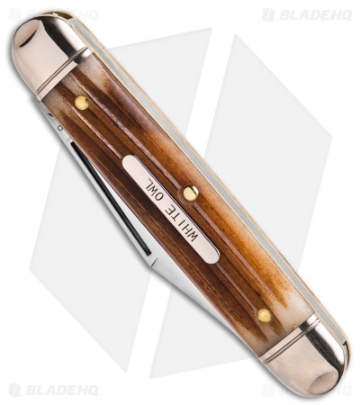 GEC Northfield UN-X-LD Cutlery White Owl 3.25" Pocket Knife Cowhide Jigged Bone