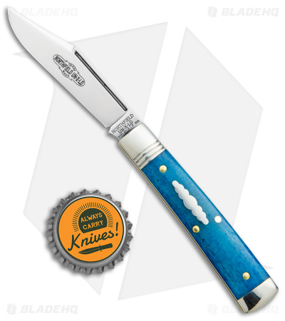 GEC Northfield UN-X-LD Knife | Blue Camel Bone | Clip Point - Blade HQ