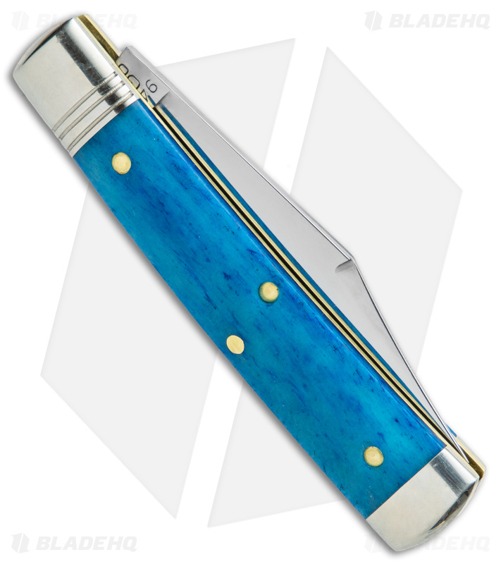 GEC Northfield UN-X-LD Knife | Blue Camel Bone | Clip Point - Blade HQ
