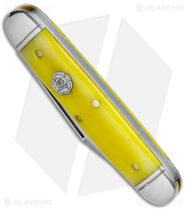 GEC #35 Northfield UN-X-LD Yellow Rose Pocket Knife 3.3" Yellow Bone 351217