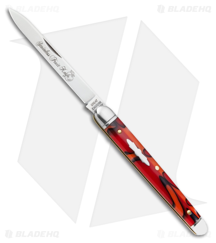 GEC Stainless Fruit Knife Apples and Oranges Acrylic (3" Mirror)