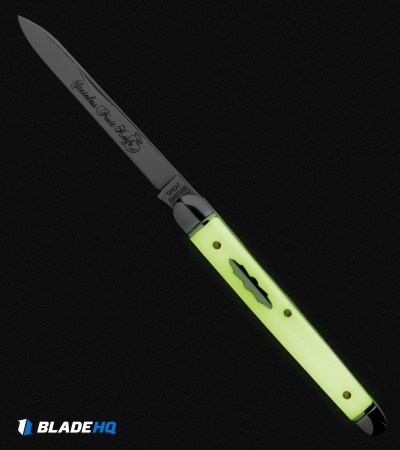 GEC Stainless Fruit Knife Glow In The Dark Lemon Brite Acrylic (3" Mirror)