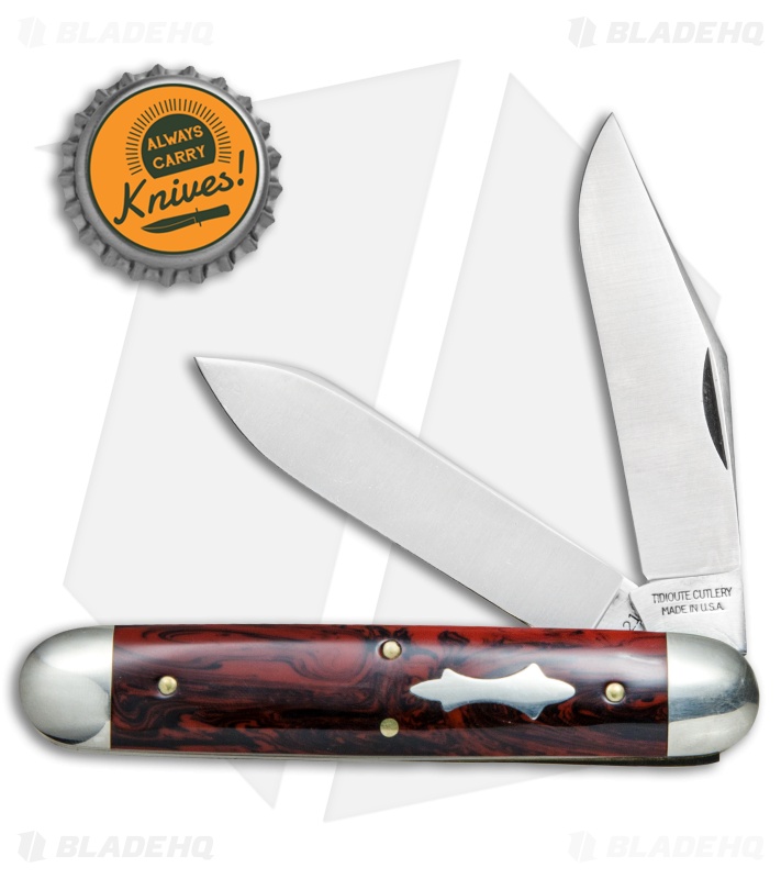 GEC #54 Tidioute Cutlery Big Jack Pocket Knife 4" Red River Acrylic 541217