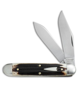 GEC #54 Tidioute Cutlery Big Jack Pocket Knife 4" Cougar Clawed Bone 541217