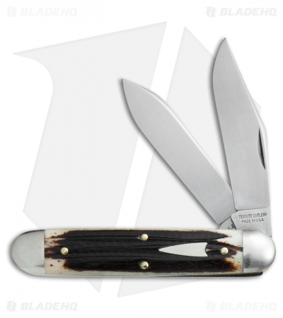 GEC #54 Tidioute Cutlery Big Jack Pocket Knife 4" Cougar Clawed Bone 541217