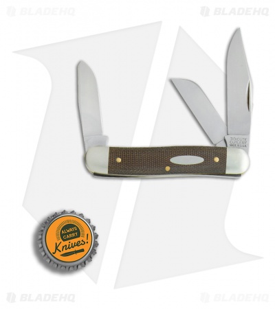 GEC #66 Northfield UN-X-LD  Calf Roper Pocket Knife 3.3" OD Green Micarta 661317