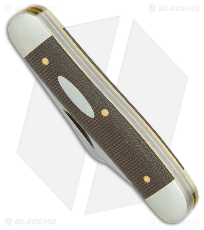 GEC #66 Northfield UN-X-LD  Calf Roper Pocket Knife 3.3" OD Green Micarta 661317