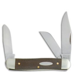 GEC #66 Northfield UN-X-LD  Calf Roper Pocket Knife 3.3" OD Green Micarta 661317