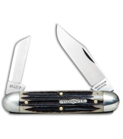 GEC #35 Tidioute Cutlery Churchill Pocket Knife 3.75" Cougar Clawed Bone 351217