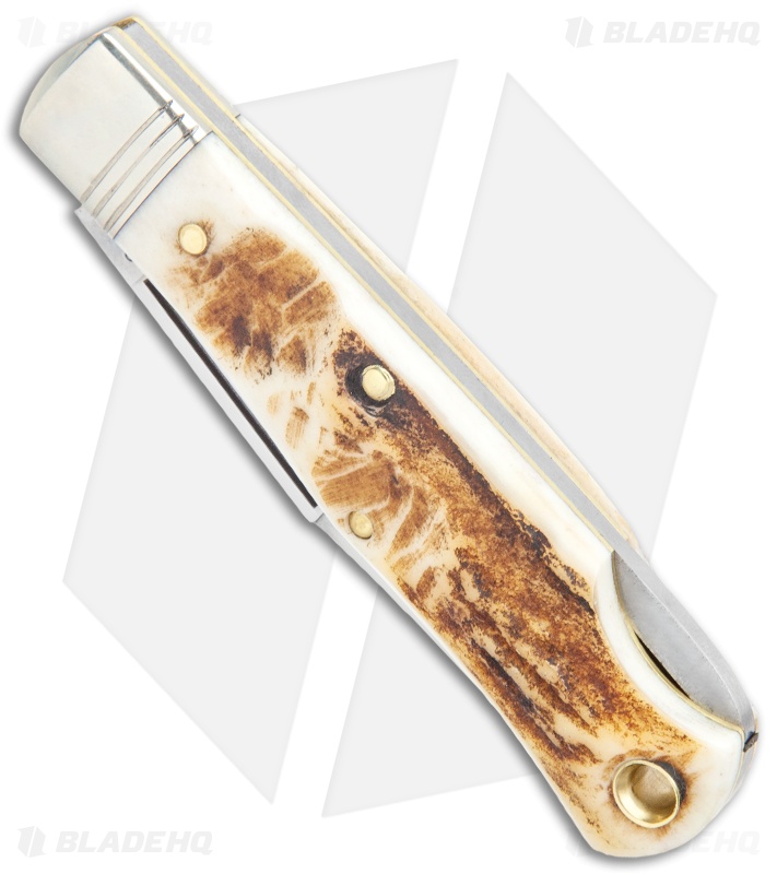 GEC Tidioute Cutlery #83 Tascosa Lockback Knife - Sambar Stag