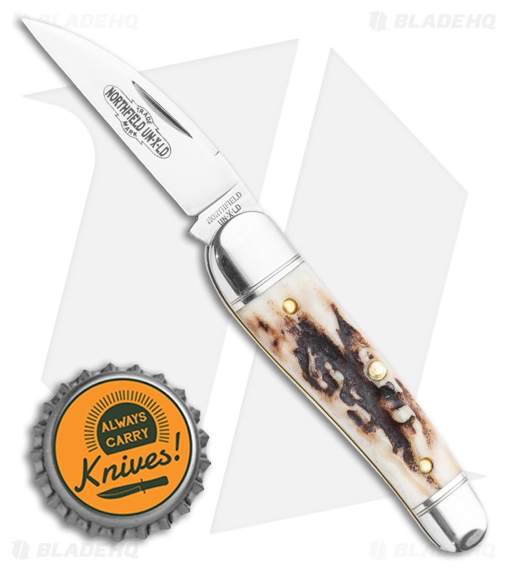 GEC Tidioute Cutlery Little Rattler Traditional Knife Sambar Stag (2" Satin)