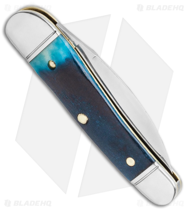 GEC Northfield UNXLD Little Rattler Knife Blue Teal Natural Bone (2
