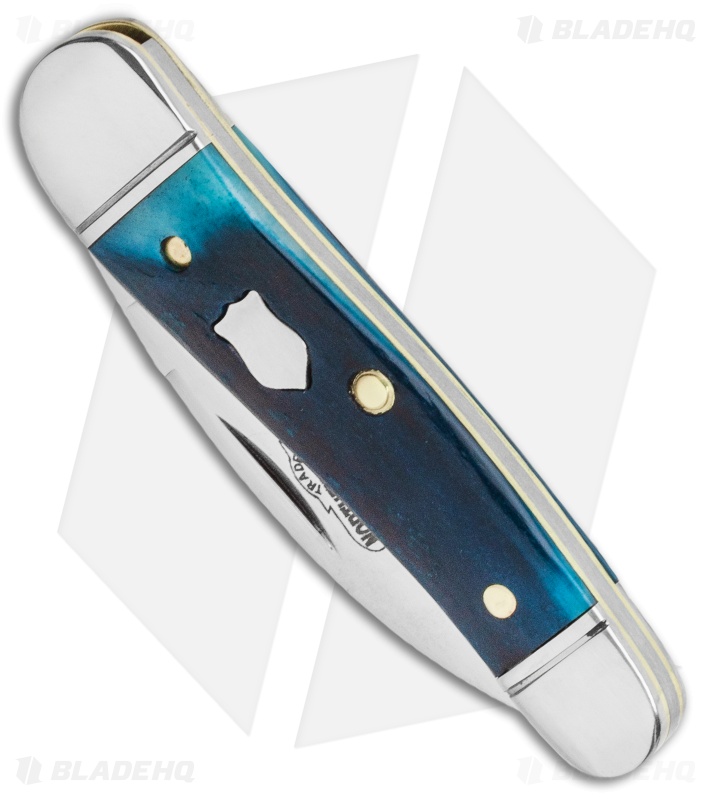 GEC Northfield UN-X-LD  Little Rattler Knife Blue Teal Natural Bone (2" Satin) 