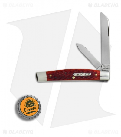 GEC #13 Tidioute Cutlery Speaker Jack Pocket Knife 3.6" Rust Red Jig Bone 133217