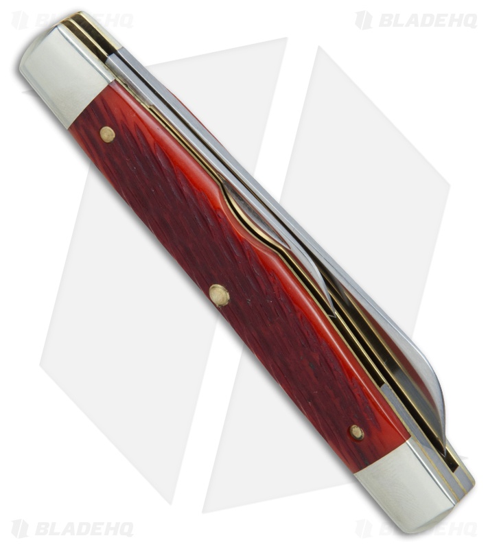 GEC #13 Tidioute Cutlery Speaker Jack Pocket Knife 3.6" Rust Red Jig Bone 133217