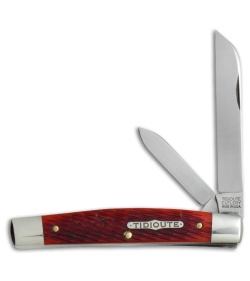 GEC #13 Tidioute Cutlery Speaker Jack Pocket Knife 3.6" Rust Red Jig Bone 133217