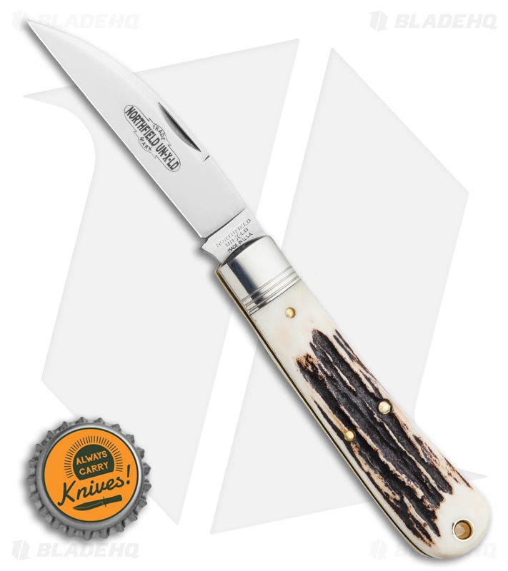 GEC Tidioute Cutlery Viper Pocket Knife Sambar Stag (3" Satin) 470120