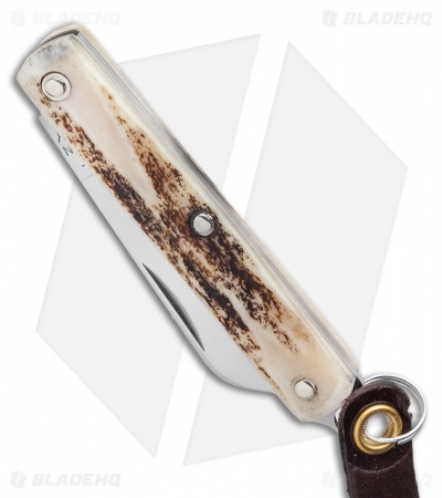 GEC #05 Keychain Knife  Sambar Stag (1.5" Plain)