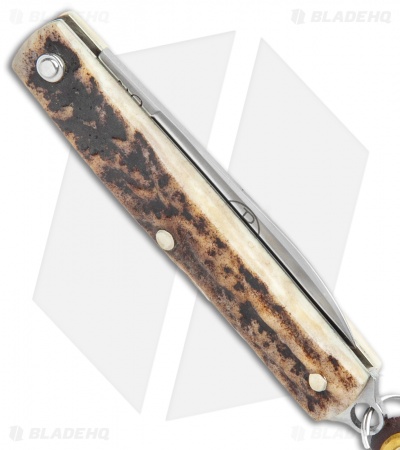 GEC #05 Keychain Knife  Sambar Stag (1.5" Plain) 052121 Sambar Stag