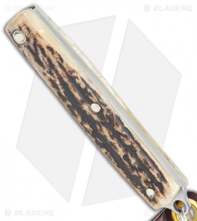 GEC #05 Keychain Knife  Sambar Stag (1.5" Plain) 052121 Sambar Stag