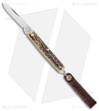 GEC #05 Keychain Knife  Sambar Stag (1.5" Plain) 052121 Sambar Stag