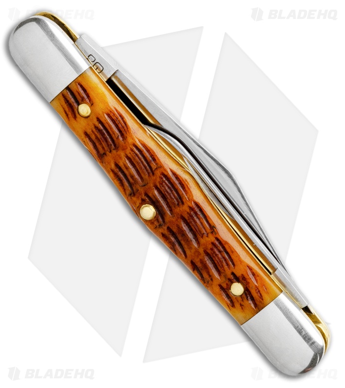 GEC Tidioute Cutlery Conductor 3.25" Pocket Knife Antique Autumn Jigged Bone