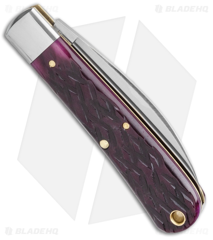 GEC Tidioute Cutlery Viper Pocket Knife Black Plum Jigged Bone (3" Satin) 470120