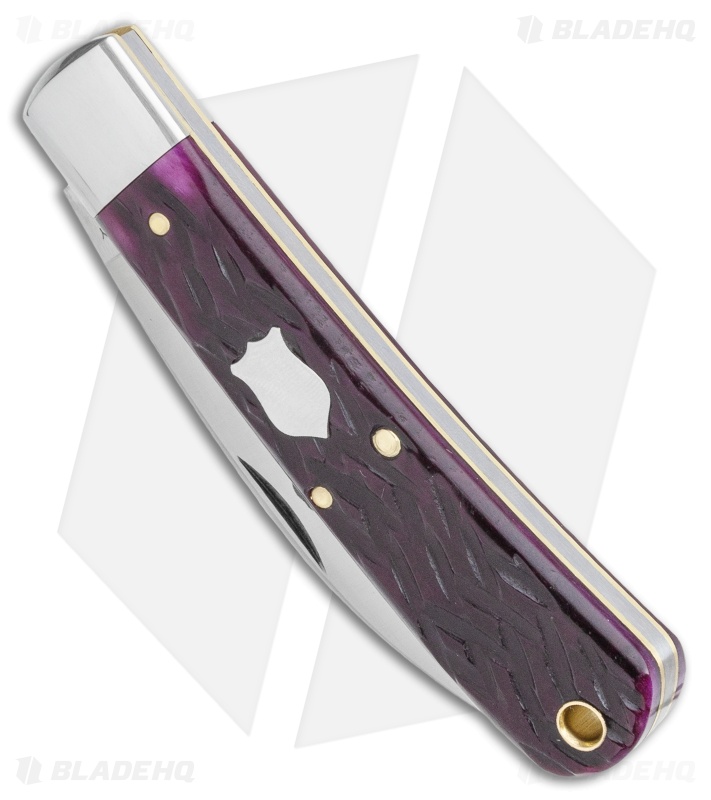 GEC Tidioute Cutlery Viper Pocket Knife Black Plum Jigged Bone (3" Satin) 470120