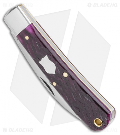 GEC Tidioute Cutlery Viper Pocket Knife Black Plum Jigged Bone (3" Satin) 470120