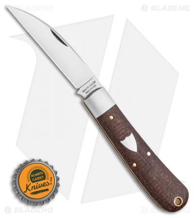 GEC Tidioute Cutlery Viper Pocket Knife Brown Burlap Micarta (3" Satin) 470120
