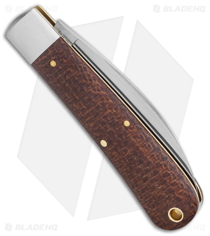 GEC Tidioute Cutlery Viper Pocket Knife Brown Burlap Micarta (3" Satin) 470120