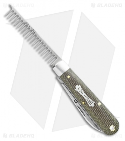 GEC #15 Tidioute Urban Jack OD Green Canvas Micarta (2.75" Satin) 152221