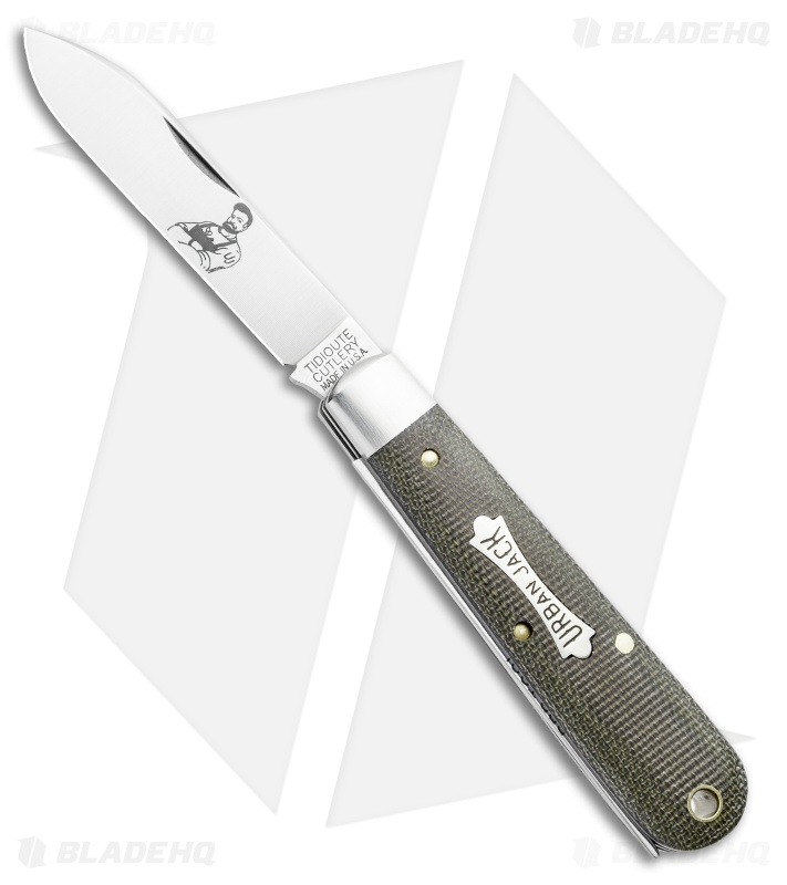 GEC #15 Tidioute Urban Jack OD Green Canvas Micarta (2.75" Satin) 152221