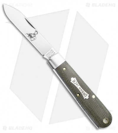 GEC #15 Tidioute Urban Jack OD Green Canvas Micarta (2.75" Satin) 152221