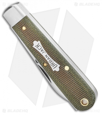 GEC #15 Tidioute Urban Jack OD Green Canvas Micarta (2.75" Satin) 152221