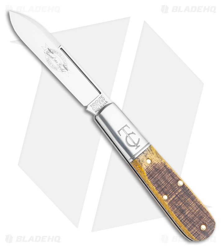 GEC #15 Tidoute Barlow Slip Joint Knife Sawn Osage Wood (2.8" Satin) 152121