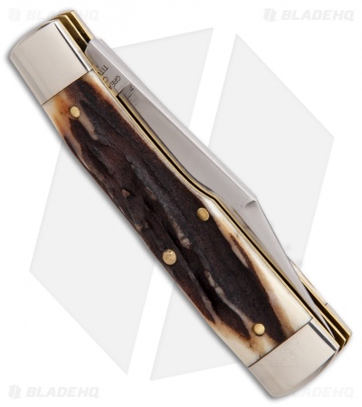 GEC #44 Northfield UN-X-LD Gunstock Buffalo Jack Pocket Knife 3.3" Sambar Stag 