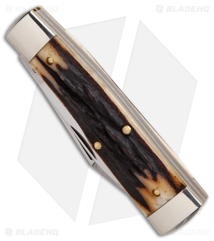 GEC #44 Northfield UN-X-LD Gunstock Buffalo Jack Pocket Knife 3.3" Sambar Stag 