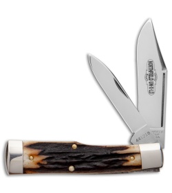 GEC #44 Northfield UN-X-LD Gunstock Buffalo Jack Pocket Knife 3.3" Sambar Stag 