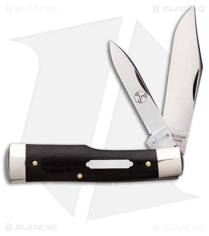GEC #44 Tidoute Gunstock Buffalo Jack Pocket Knife 3.375" Gabon Ebony Wood 